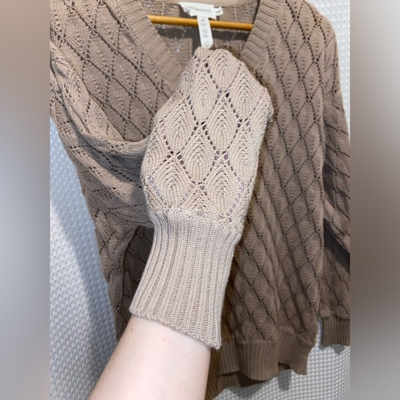 Women’s EMPROVED knitted organic cotton V Neck sweater size medium - Picture 5 of 12